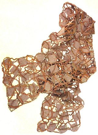 Felted Wool Squares scarf